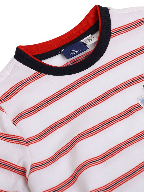Boys Natural Printed Short Sleeve Knitted T- Shirt image number 2